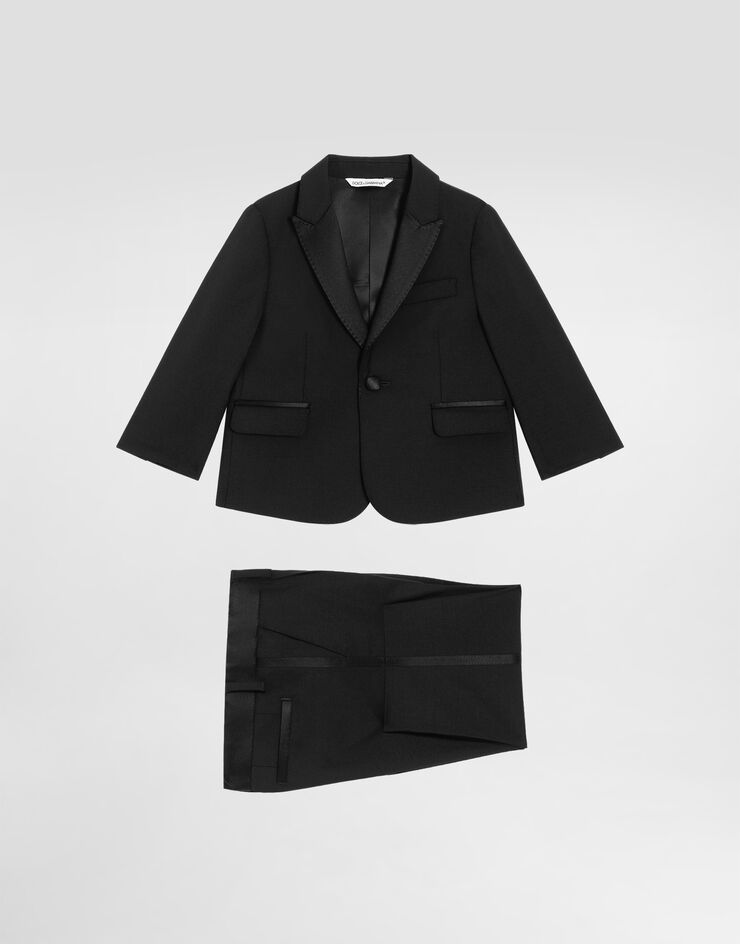 Dolce & Gabbana Wool canvas suit Black L11U49FUBBG