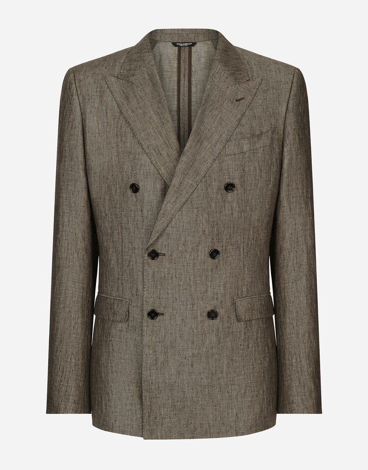 Dolce & Gabbana Chaqueta Taormina de lino con botonadura doble Multicolor G2NW1TFU4L0