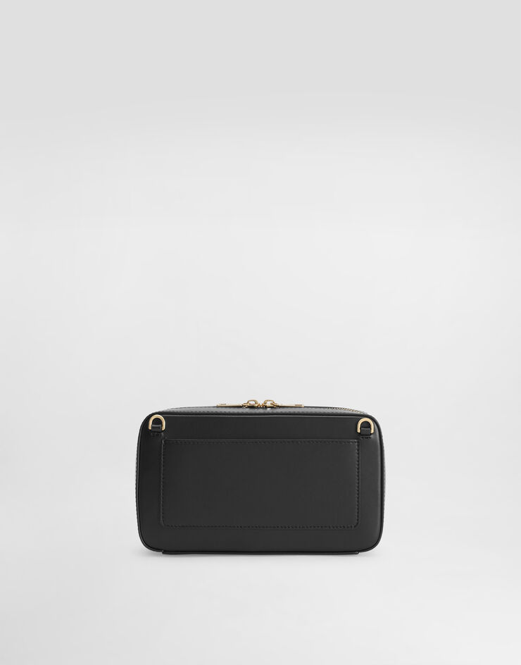 Dolce & Gabbana DG Logo Bag camera bag  piccola in pelle di vitello Nero BB7289AW576