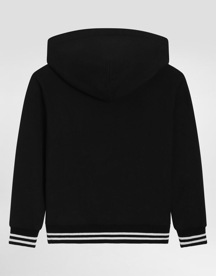 Dolce & Gabbana Hooded sweatshirt with print Black L4JWKLG7PTH