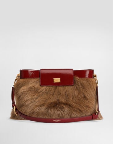 Dolce & Gabbana Vittoria fur and calfskin shoulder bag Multicolor BB7941A0736