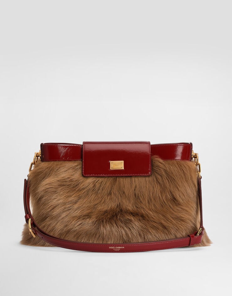 Dolce & Gabbana Vittoria fur and calfskin shoulder bag Dolce & Gabbana Vittoria fur and calfskin shoulder bag Multicolor BB7941A0736