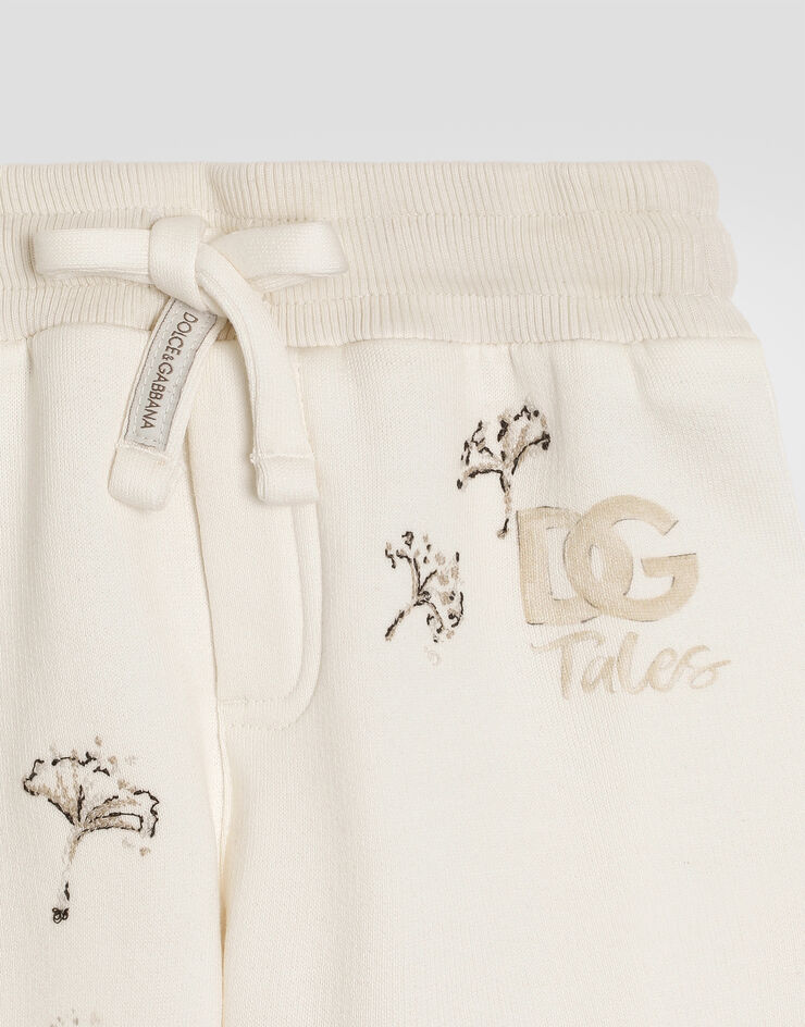 Dolce & Gabbana Fleece trousers with embroidery Multicolor L1JPIGG7P8J