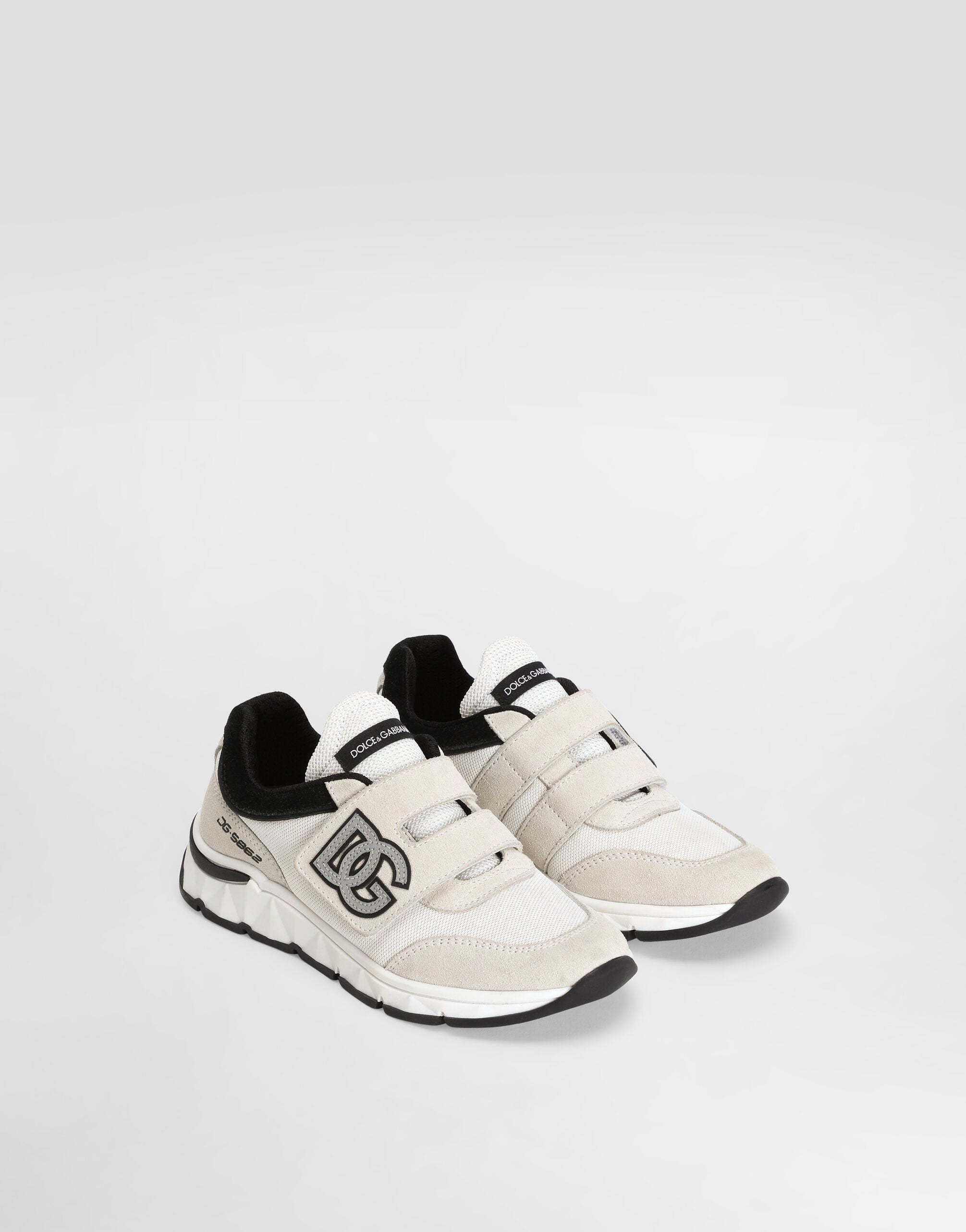 ホワイトのボーイズ DG running split calfskin sneakers | Dolce&Gabbana®