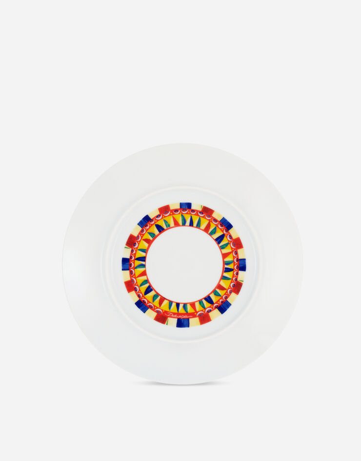 Dolce & Gabbana Set 2 Porcelain Dinner Plates Multicolor TC0S04TCA24