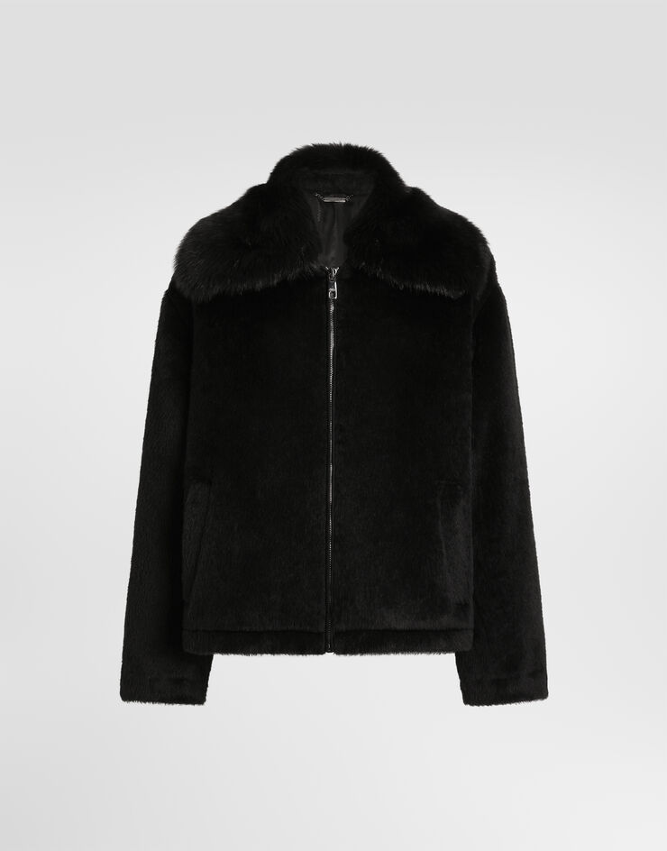 Dolce & Gabbana Alpaca padded jacket Black G054QZHU2BW