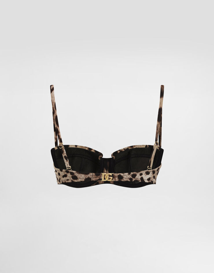 Dolce & Gabbana Leopard-print balconette bikini top Multicolor O1A16JFSGDM
