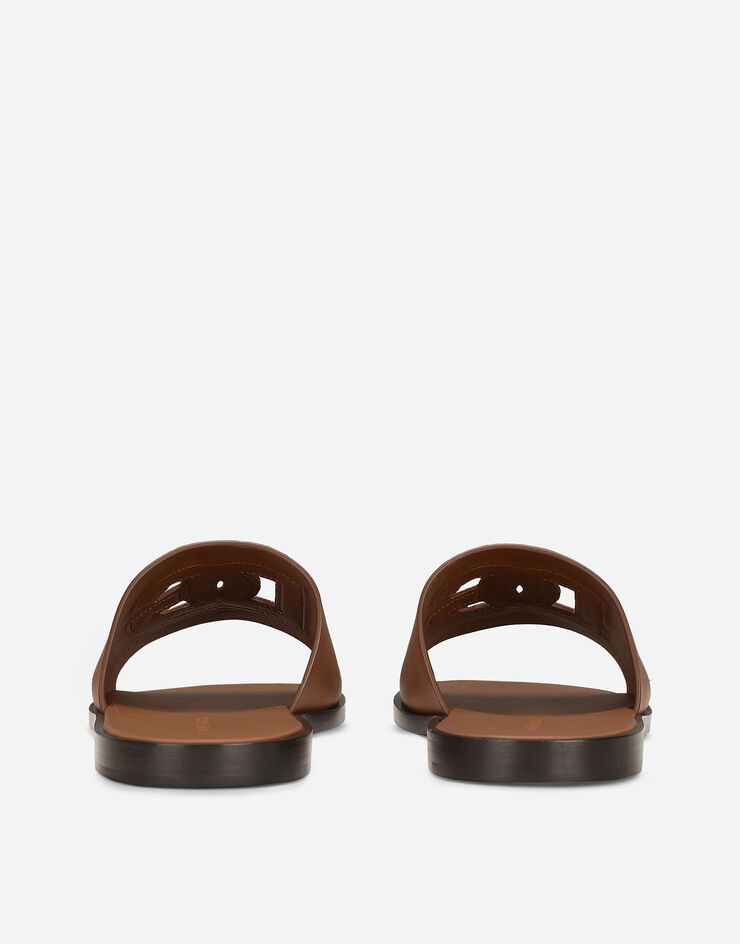 Dolce & Gabbana Calfskin sliders Brown A80397AO602