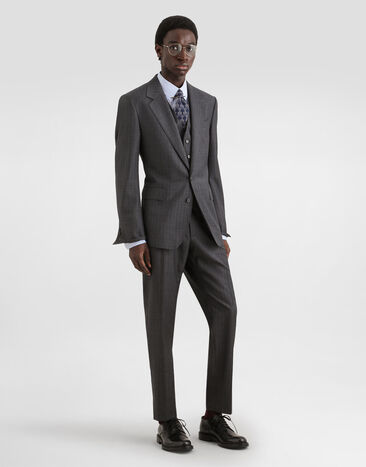 Dolce & Gabbana Sicilia light single-breasted pinstripe wool jacket Dolce & Gabbana Sicilia light single-breasted pinstripe wool jacket Multicolor G2XD0TFR23X