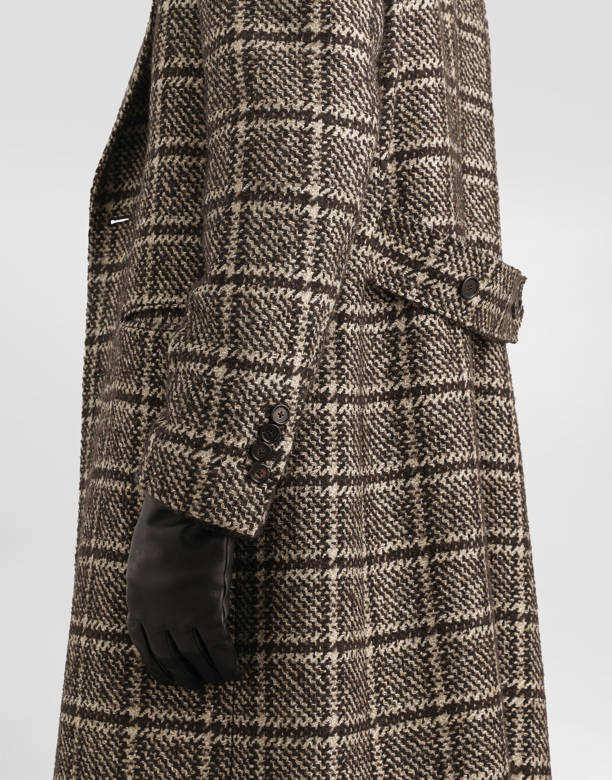Single-breasted check coat - thumbnail 5