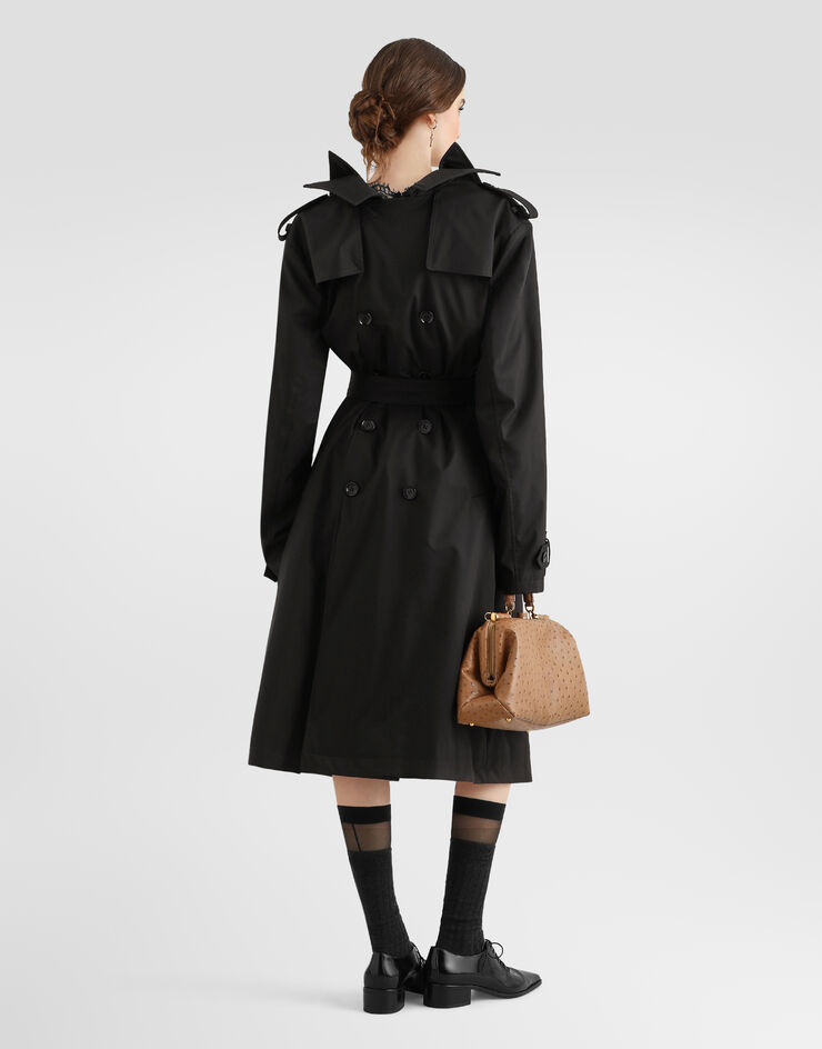 Dolce & Gabbana Trench en taffetas Noir F0X2ATGDEBL