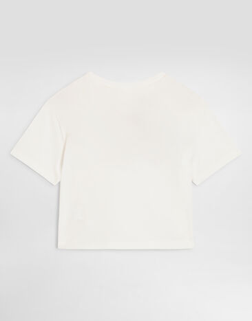 Dolce & Gabbana Jersey t-shirt with applications White L5JTNLG7P5Y