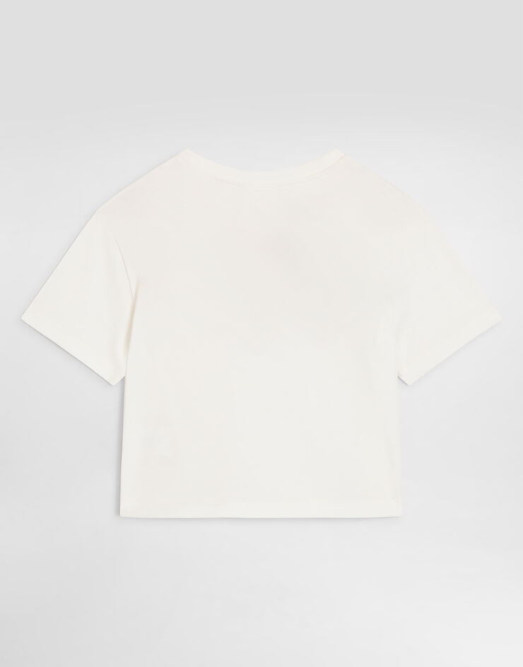 Dolce & Gabbana Jersey t-shirt with applications White L5JTNLG7P5Y