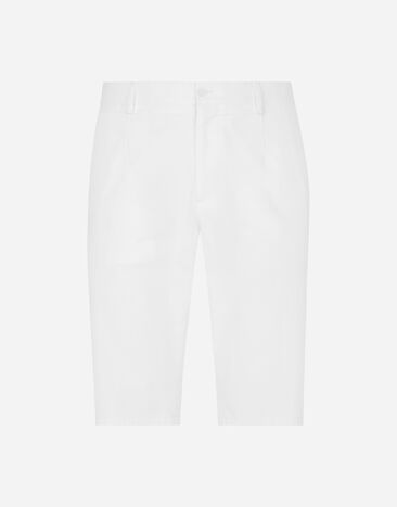 Dolce & Gabbana Stretch cotton shorts with DG patch Print GVRMATHI1SV