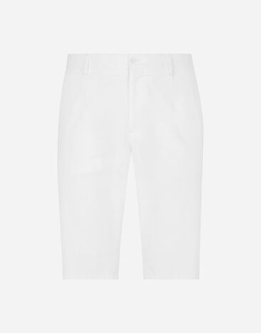 Dolce & Gabbana Bermudas aus Baumwollstretch mit DG-Patch Drucken G5IF1THI1SV