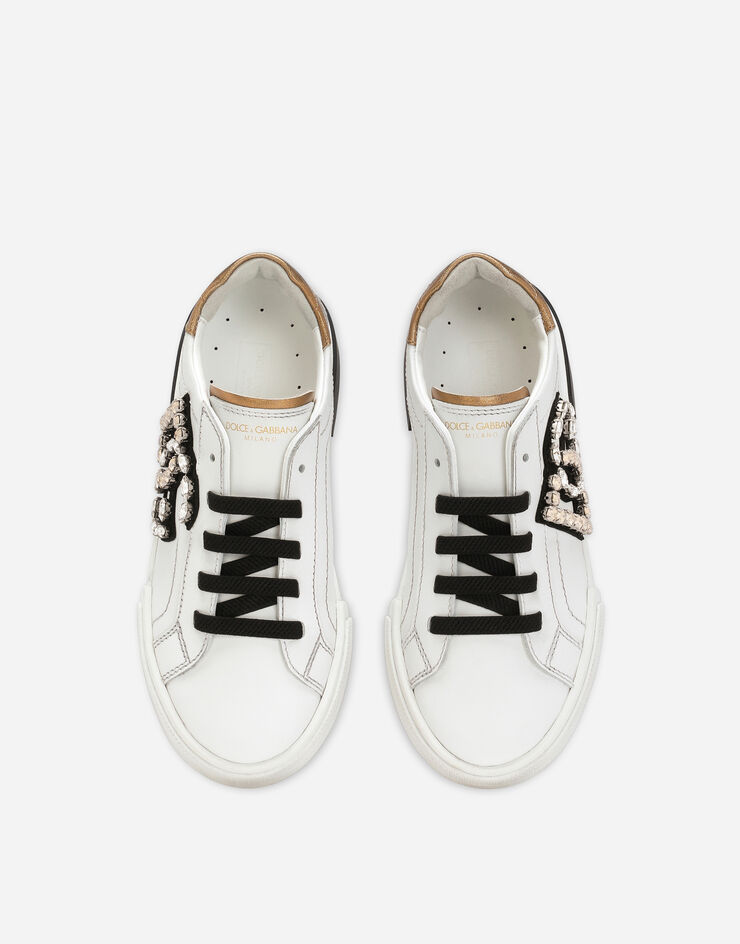 Dolce&Gabbana Portofino vintage calfskin sneakers White D11187AA631