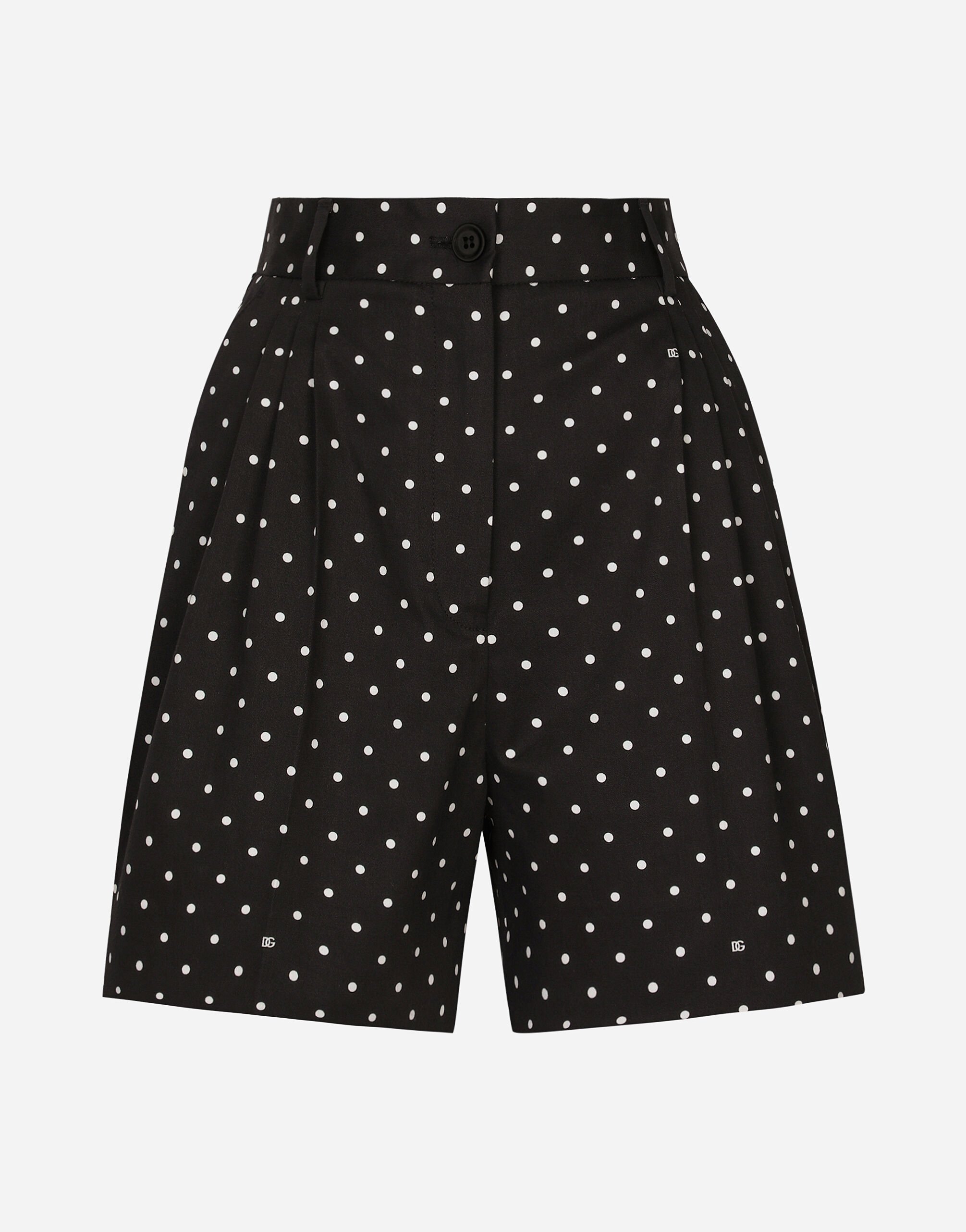 Dolce & Gabbana Shorts in cotone stampa pois Stampa F7AA7TFSFNM