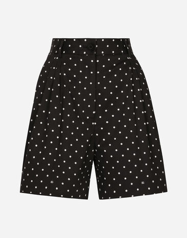 Dolce & Gabbana Polka-dot cotton shorts Print FTC63THI1BE