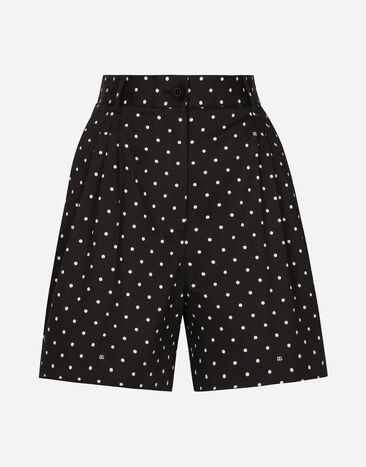 Dolce & Gabbana Shorts aus Baumwolle Punkteprint Drucken FXU03TJCVYK