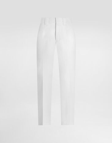 Dolce & Gabbana Cotton gabardine trousers White GP0K3ZFUFL3