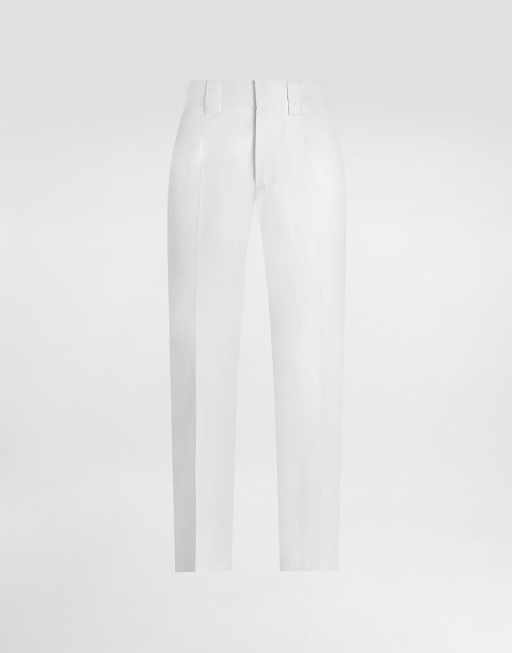 Dolce & Gabbana Cotton gabardine trousers White GP0K3ZFUFL3