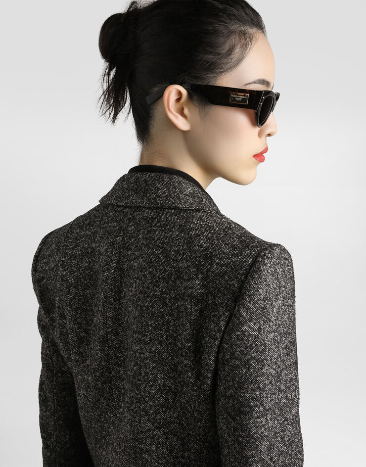 Dolce & Gabbana Single-breasted jacket in dotted wool blend Multicolor F27FPTFMZAO