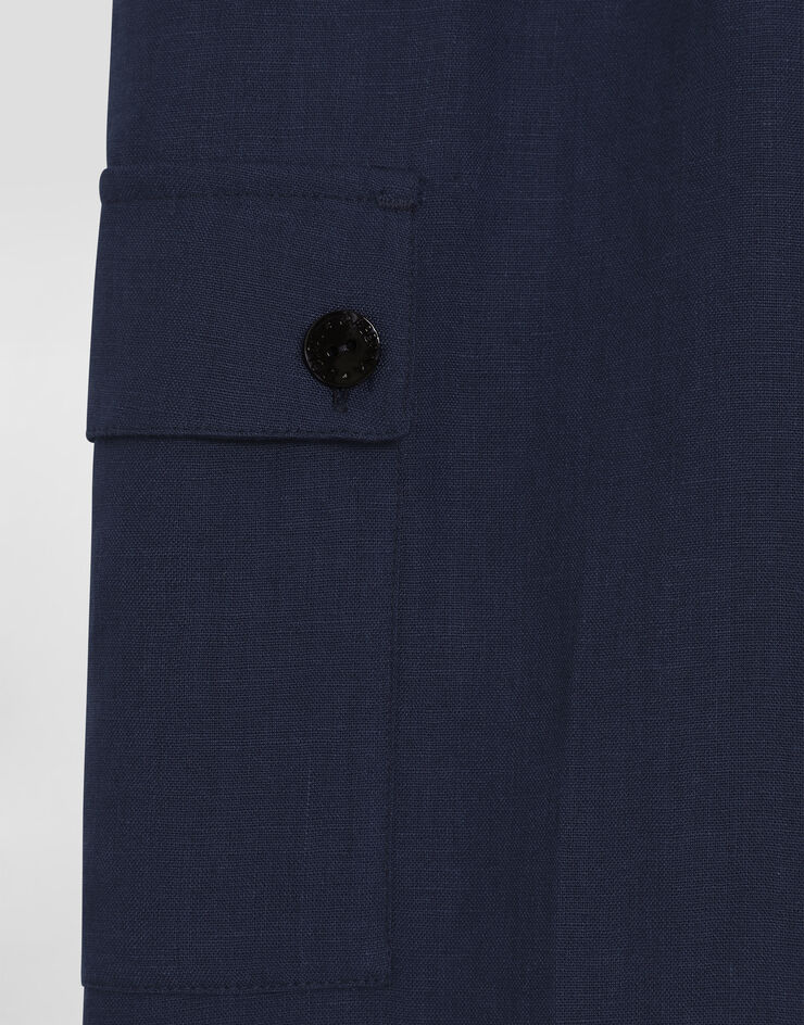 Dolce & Gabbana Pantalón de tela con logotipo Dolce&Gabbana Azul L44P76FU4GI