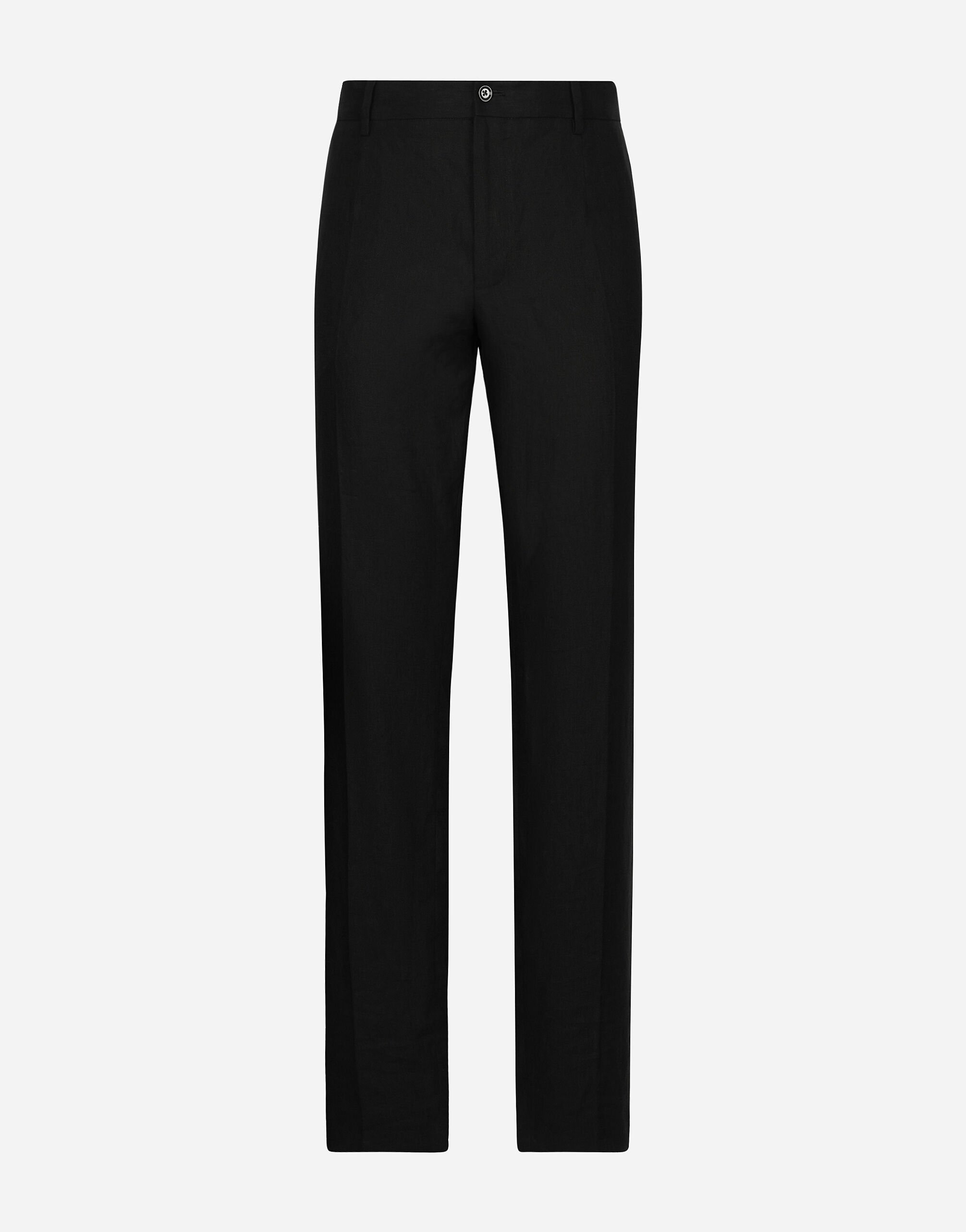 Dolce & Gabbana Tailored linen pants Black GP03JTGH253
