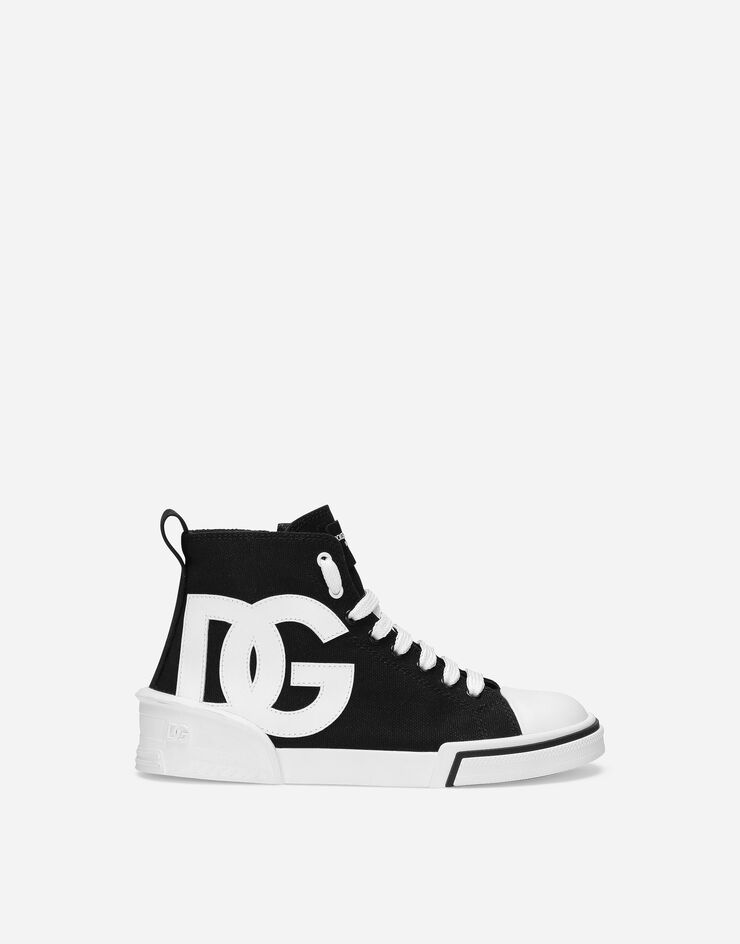 Dolce & Gabbana High-Top-Sneaker Portofino Space aus Canvas Schwarz DA5195A4659