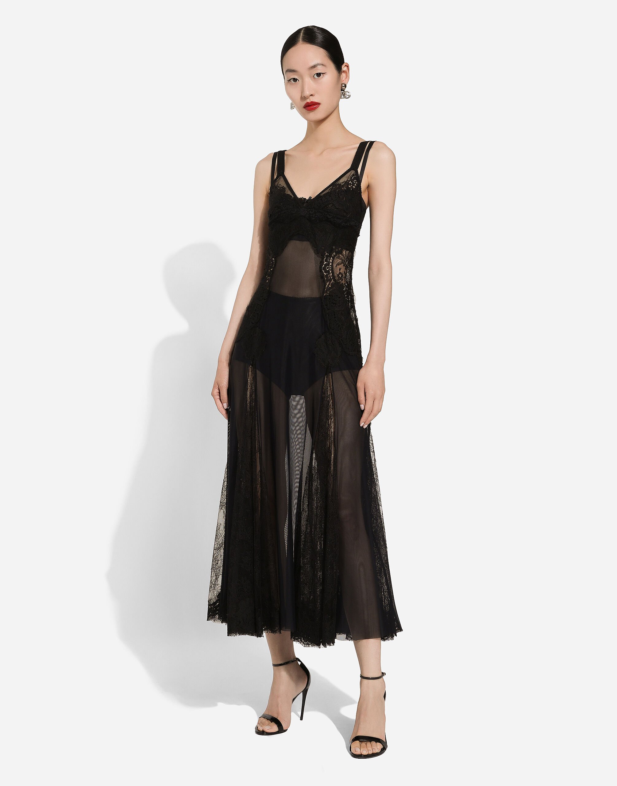 Dolce & Gabbana Black Rose Flower Embroidered Short Dress