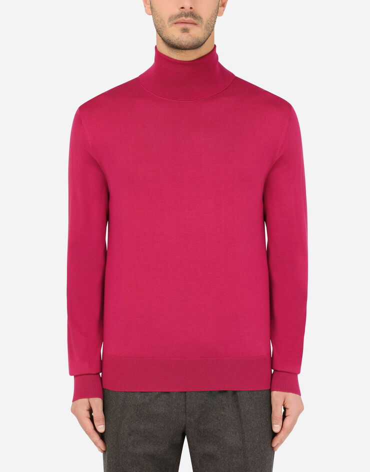 Dolce & Gabbana Pull Collo Alto Pink GXE65TJAV87