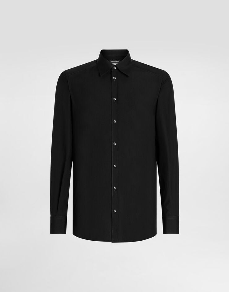 Dolce & Gabbana Hemd Martini aus Supima-Baumwolle Dolce & Gabbana Hemd Martini aus Supima-Baumwolle Schwarz G5MM4TFU5T9