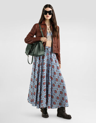 Dolce & Gabbana Tellerrock mit Blumenbouquet-Print Multicolor F4DBGTFSA78