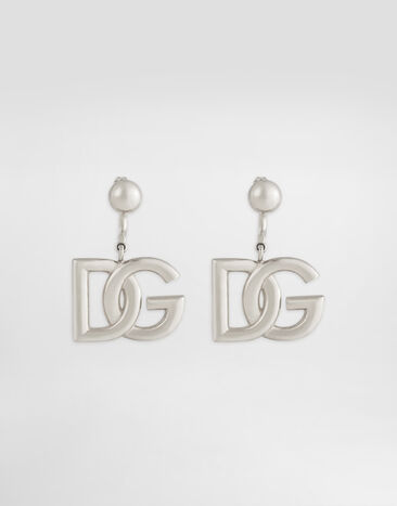 Dolce & Gabbana KIM DOLCE&GABBANA DG 로고 이어링 실버 WEN6P1W1111