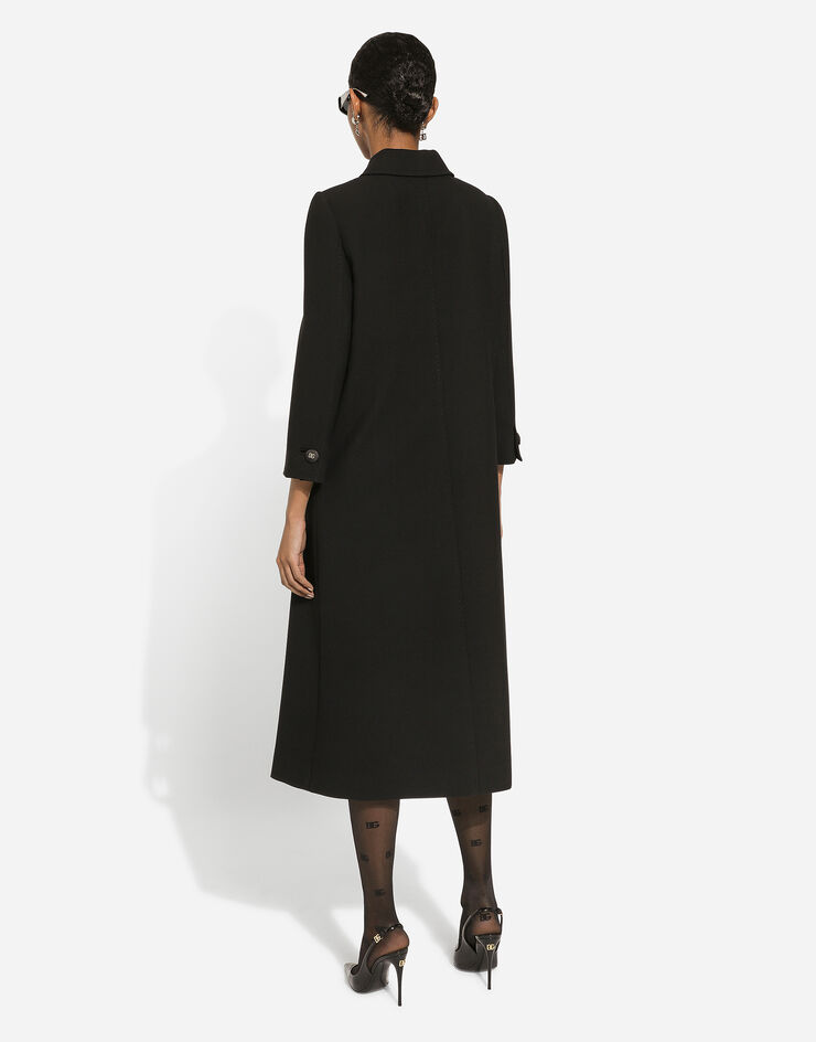 Dolce & Gabbana Woolen coat Black F0C3QTFUBFX
