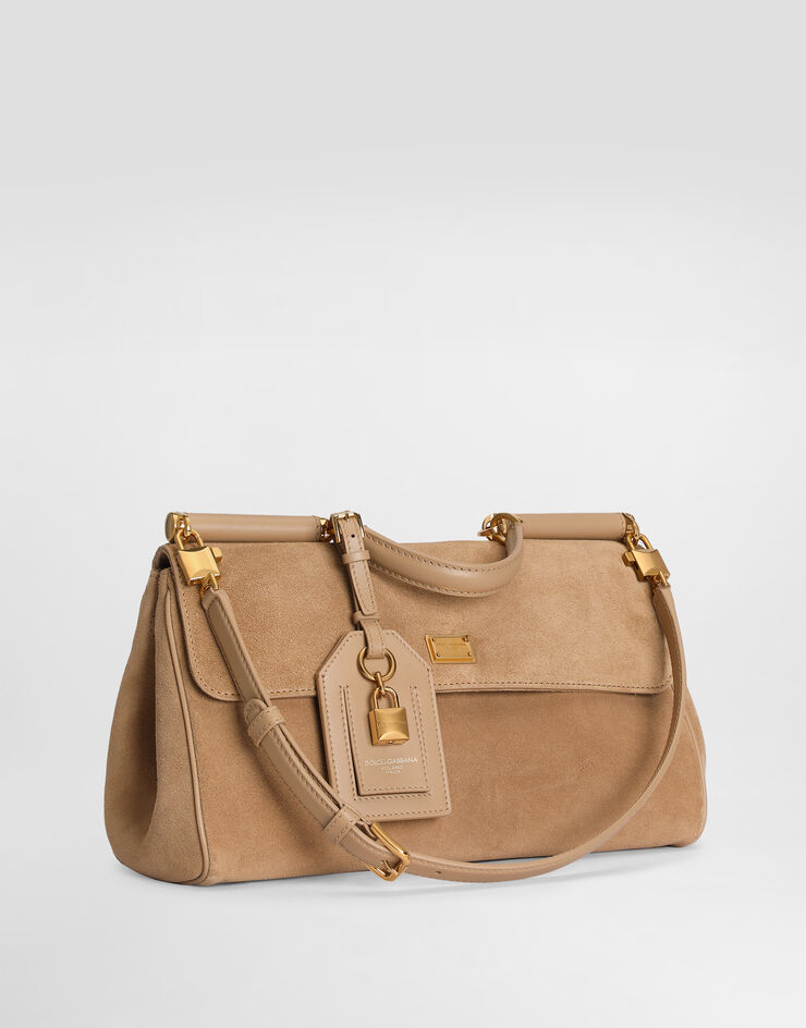 Dolce & Gabbana My Sicily handbag in split and calfskin Dolce & Gabbana My Sicily handbag in split and calfskin Beige BB7782BO903