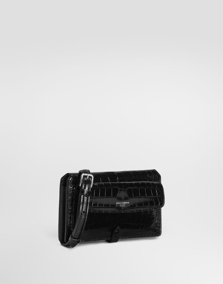 Dolce & Gabbana Alligator crossbody minibag Dolce & Gabbana Alligator crossbody minibag Black BM2766A2T69