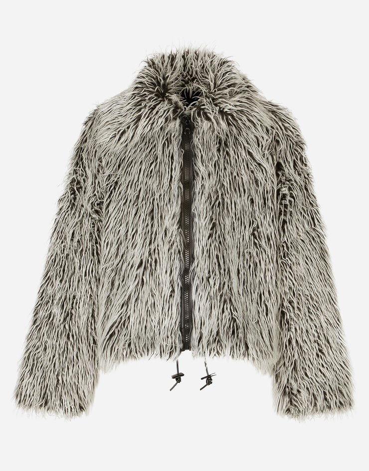 Dolce&Gabbana Reversible nylon and faux fur jacket Multicolor G9AQGTHUMS6