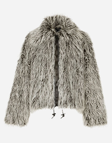 Dolce & Gabbana Reversible nylon and faux fur jacket Multicolor G2QU4TFR2ZJ