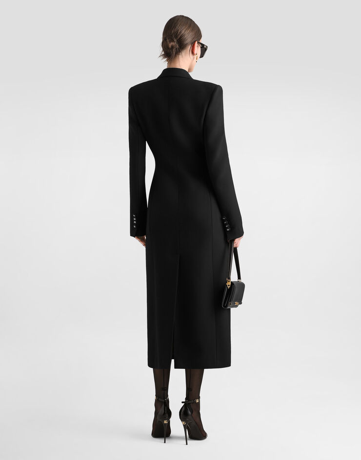 Dolce & Gabbana Dolce double-breasted coat in double wool gabardine Dolce & Gabbana Dolce double-breasted coat in double wool gabardine Black F0W6HTFU272