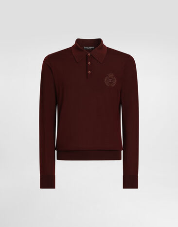 Dolce & Gabbana Knit polo shirt with embroidery  GXZ25ZJDVMS