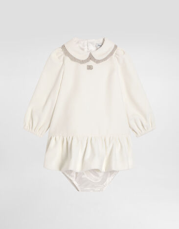 Dolce & Gabbana Smooth velvet dress with culotte White L24DM2FUVJY