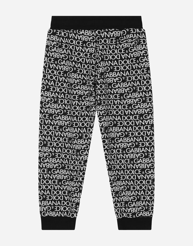 DolceGabbanaSpa Cotton jogging pants with the all-over logo print Multicolor L4JPFEHS7MN