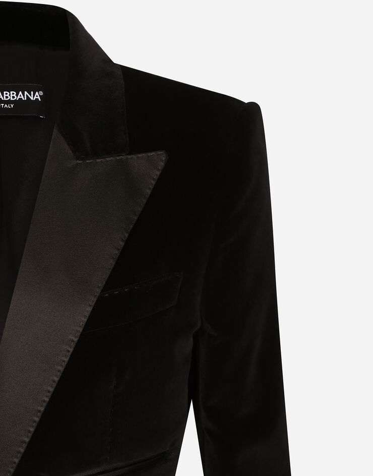 Dolce & Gabbana Velvet Spencer tuxedo jacket Black F2919TFUVG7