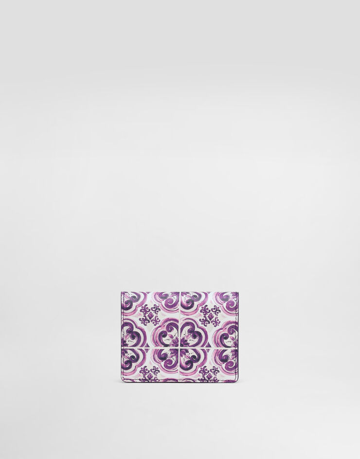 Dolce & Gabbana Majolica-print continental calfskin wallet Multicolor BI1211AO026