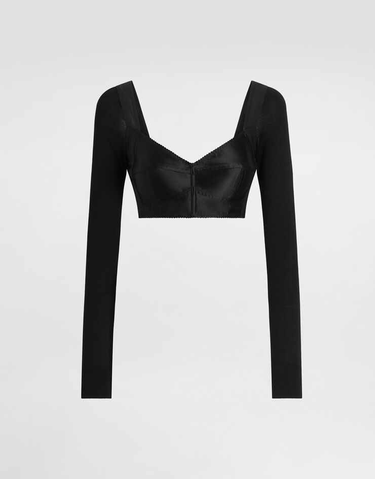Dolce & Gabbana Satin bustier top Dolce & Gabbana Satin bustier top Black F7CH6TGDEB8