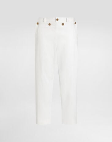 Dolce & Gabbana Брюки из хлопка White GP23QTFUFOI