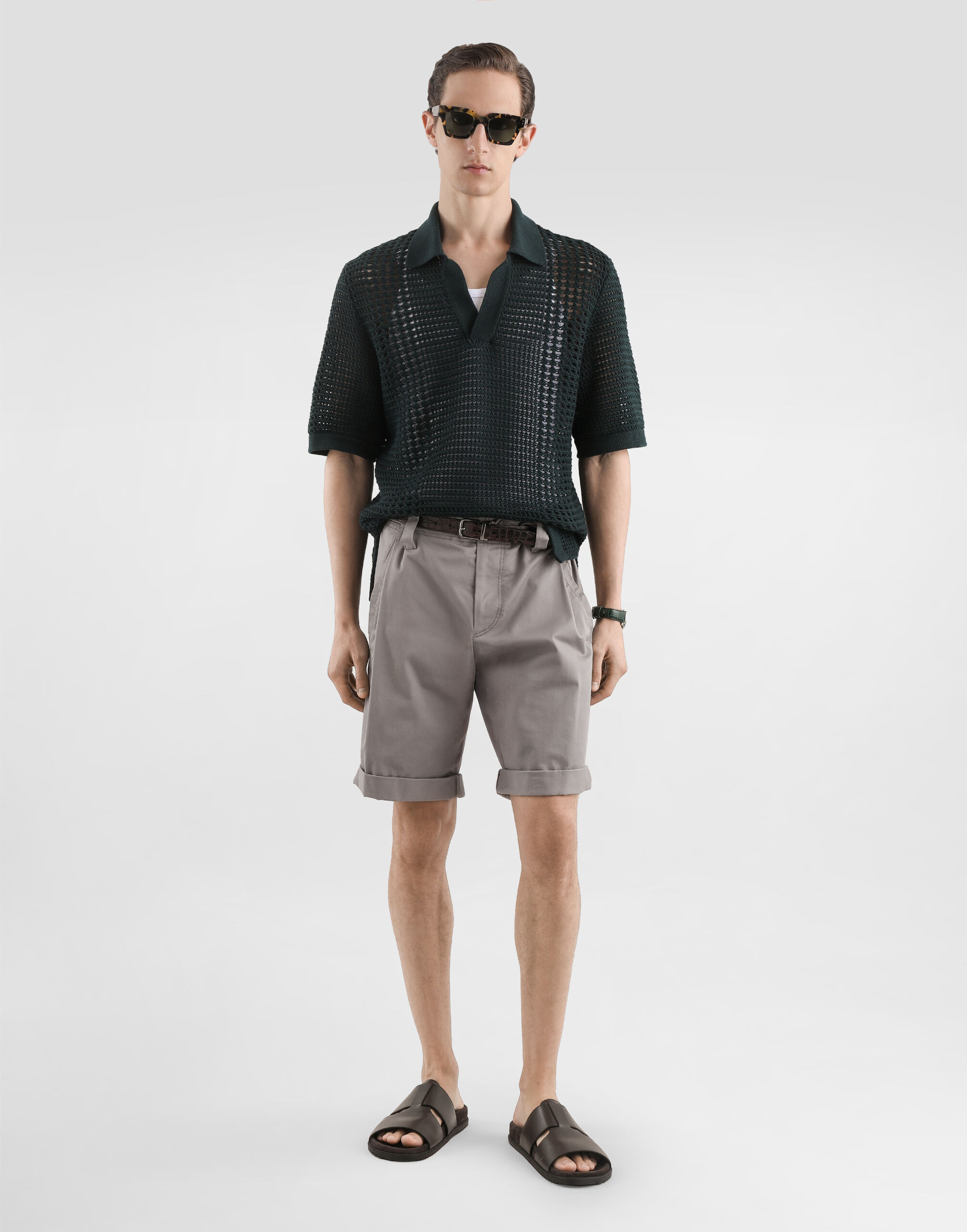 Wool polo shirt