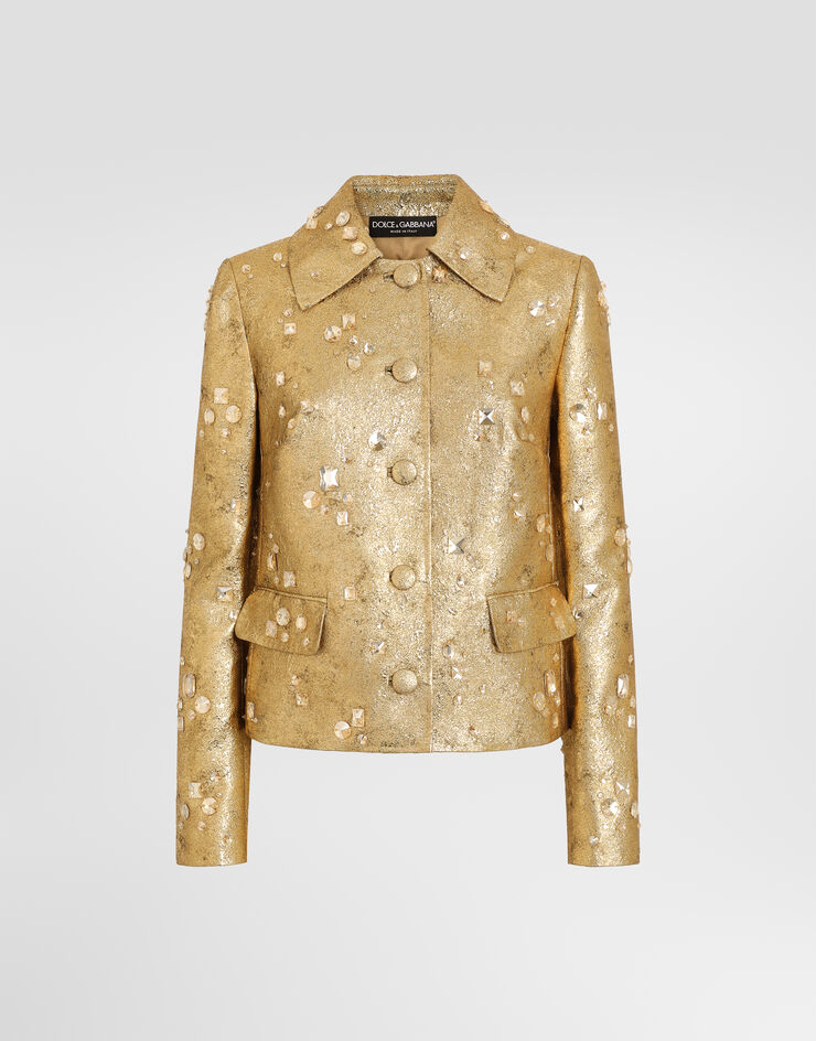 Dolce & Gabbana Jacquard jacket with embroidery Dolce & Gabbana Jacquard jacket with embroidery Multicolor F27JRZGDD0V