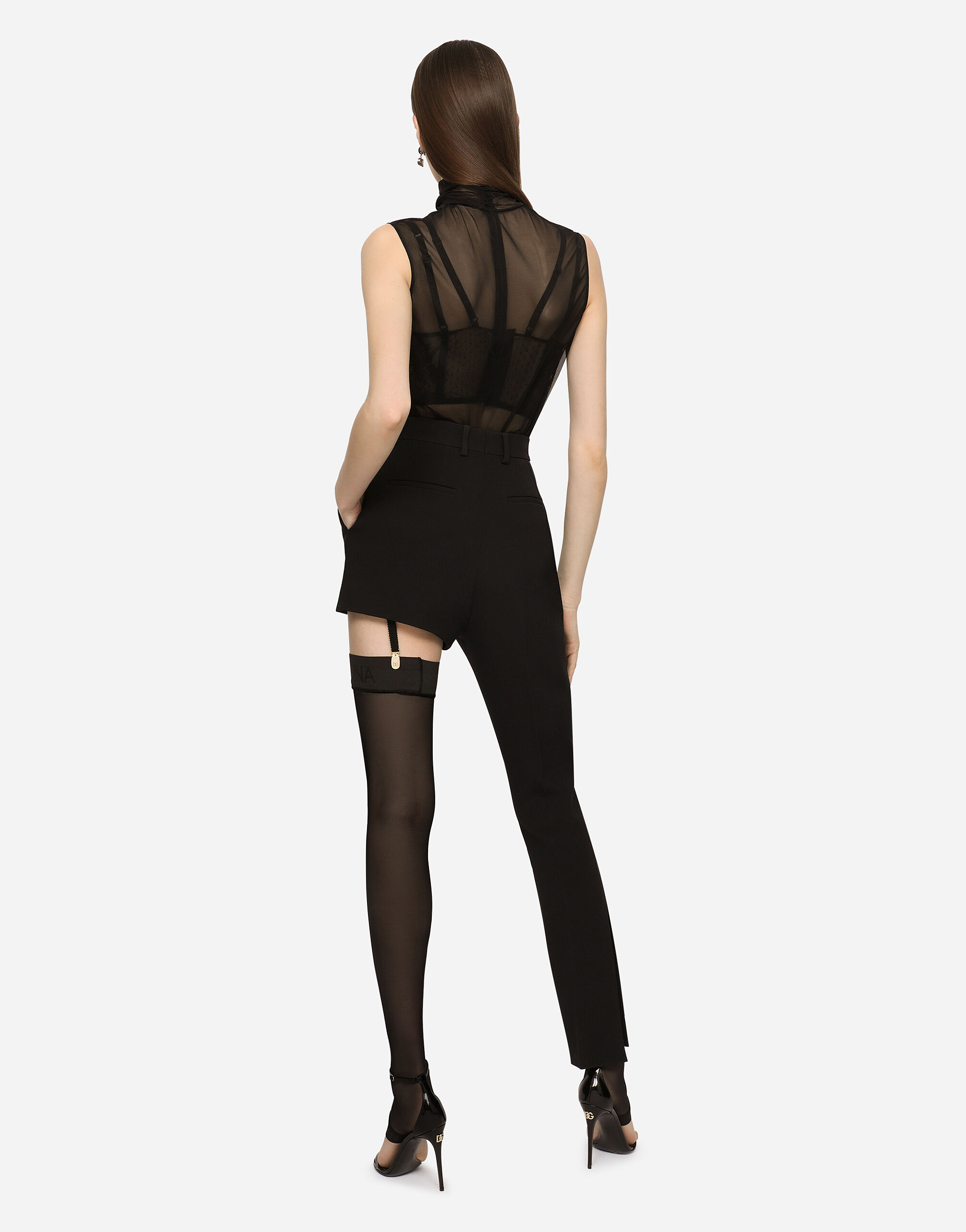 Long chantilly lace skirt in Black for Women | Dolce&Gabbana® US